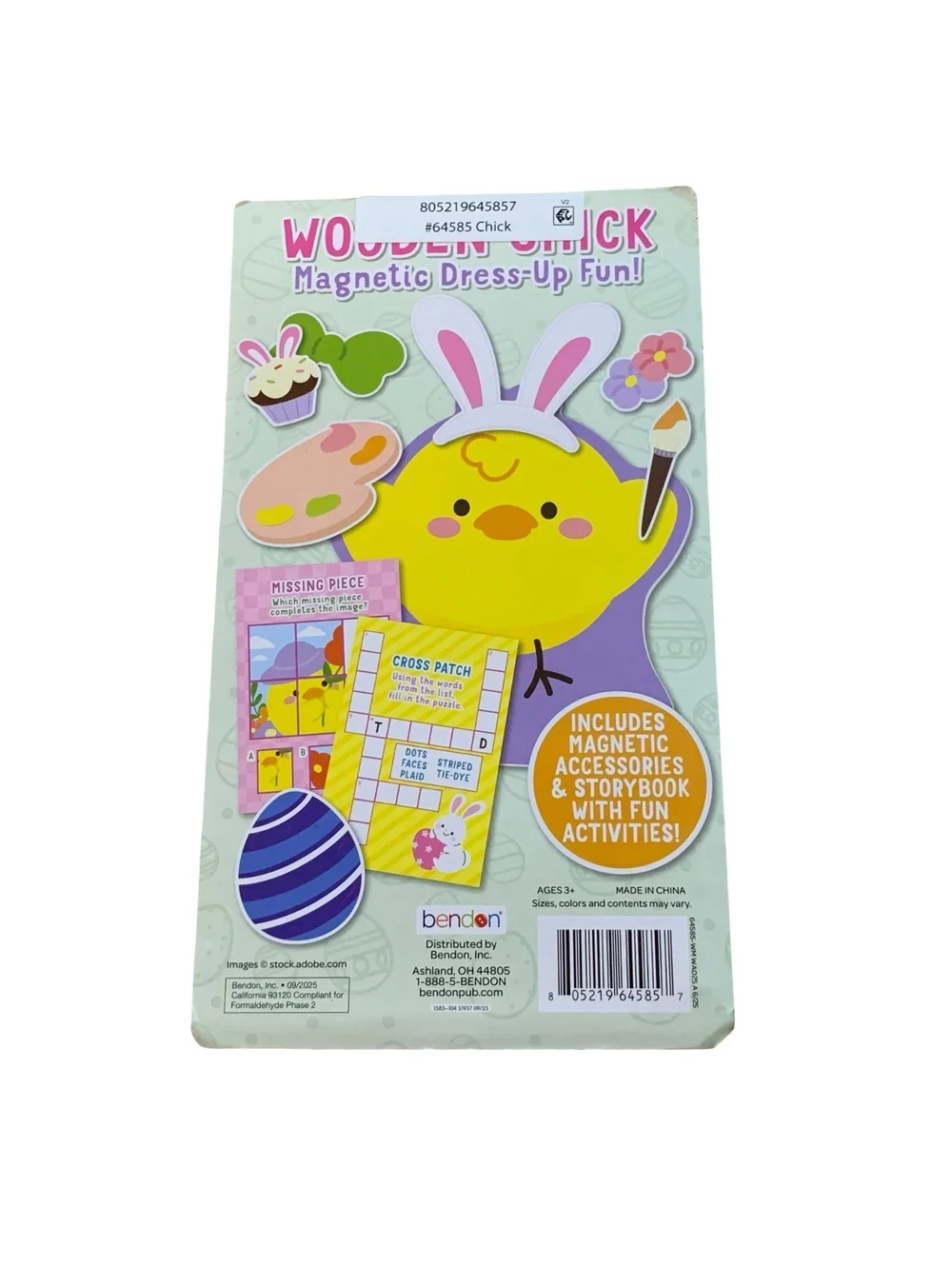 Bendon Wooden Chick Magnetic Dress-Up Fun with Easter Activity Book Set NEW